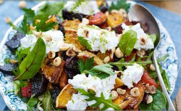 Cumin-Roasted Beetroot, Squash & Carrot with Herb Salad
