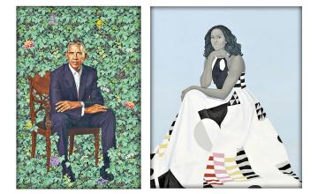 The Obamas unveil their not-so-traditional official portraits