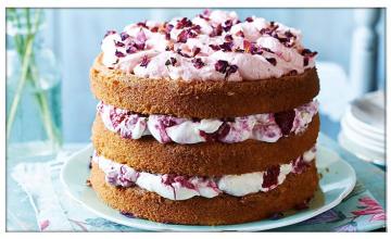 Raspberries & Cream Cake