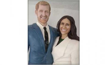 Life-size cakes of Prince Harry and Meghan Markle