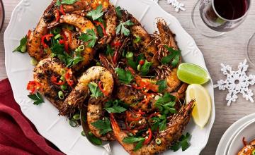 Barbecued Creole- Style Prawns