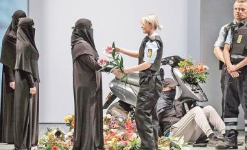 Danish designer uses runway to make statement on burqa ban