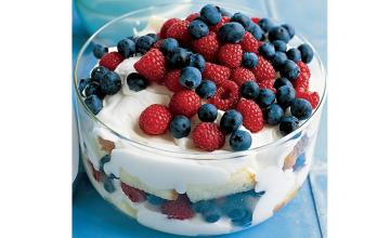 Red, White & Blueberry Trifle