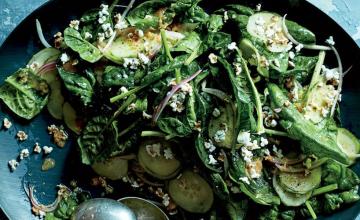 Spinach Salad with Ginger-Soy Dressing