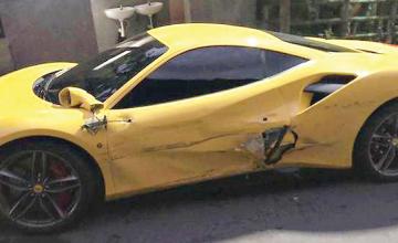 Taiwan public helps pay £300,000 repair bill after driver crashes into four Ferraris