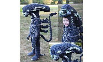 Ohio mom crochets Alien vs. Predator Halloween costumes for her sons