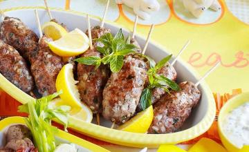 Lamb Skewers with Minted Tzatziki