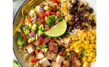 Grilled Chicken Bowls with Avocado Salsa