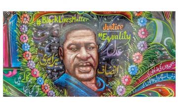 Truck art tribute to George Floyd and Black Life Matters movement