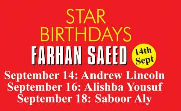 STAR BIRTHDAYS FARHAN SAEED