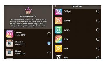 Instagram on its 10th birthday brings back their classic icons to celebrate