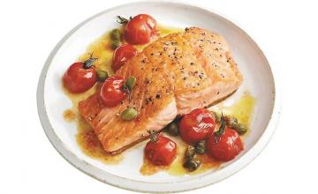 Brown-Butter Salmon with Tomatoes and Capers