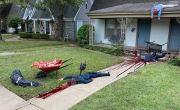 Police called to Dallas home after man's bloody Halloween display frightens neighbours