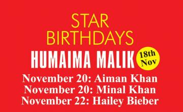 STAR BIRTHDAYS HUMAIMA MALIK