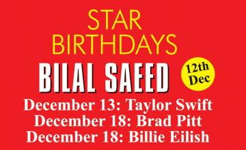 STAR BIRTHDAYS BILAL SAEED