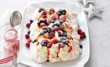Berries and Cream Tray Pavlova