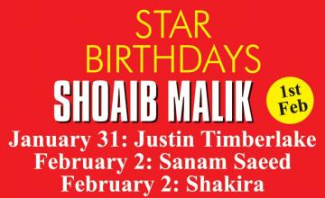 STAR BIRTHDAYS SHOAIB MALIK