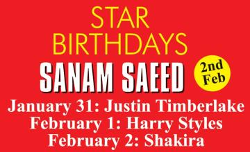 STAR BIRTHDAYS SANAM SAEED