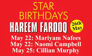 STAR BIRTHDAYS HAREEM FAROOQ