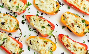 Stuffed Peppers with Couscous & Goat Cheese