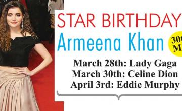 STAR BIRTHDAYS Armeena Khan
