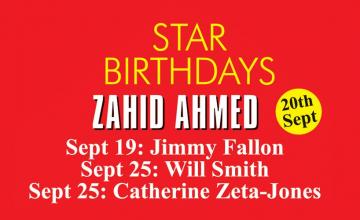 STAR BIRTHDAYS ZAHID AHMED