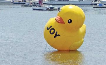 25-foot rubber duck in Maine Harbour sparks mystery