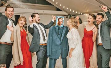 Bride celebrates wedding with mannequin version of groom after he gets food poisoning