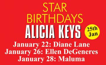 STAR BIRTHDAYS ALICIA KEYS
