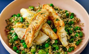 Herby Fish Fingers with Chinese Rice