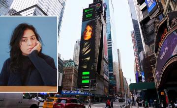 Arooj Aftab reaches New York; becomes first Pakistani to feature on Times Square billboard
