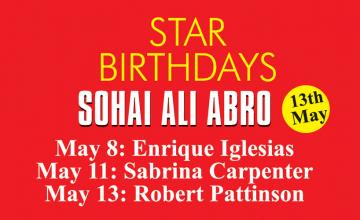 STAR BIRTHDAYS SOHAI ALI ABRO