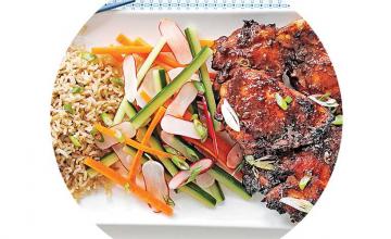 Sesame Miso Chicken with Sweet and Sour Salad
