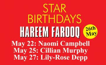 STAR BIRTHDAYS HAREEM FAROOQ