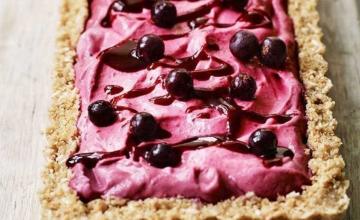 Blackcurrant, Lime and Coconut Cheesecake