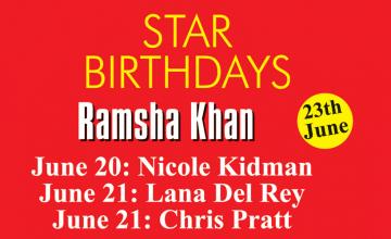 STAR BIRTHDAYS Ramsha Khan