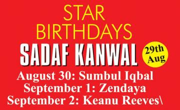 STAR BIRTHDAYS SADAF KANWAL