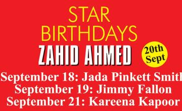 STAR BIRTHDAYS ZAHID AHMED