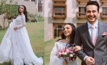 Mehar Bano tied the knot with fiancé Shahrukh Kazim Ali in an intimate event