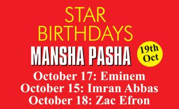 STAR BIRTHDAYS MANSHA PASHA