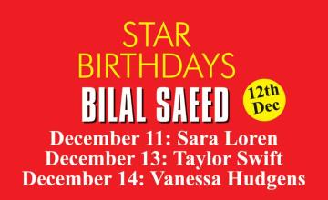 STAR BIRTHDAYS BILAL SAEED