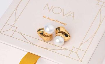 NOVA’S NEW AUDIO EARRINGS ARE MADE WITH REAL PEARLS AND HAVE BUILT-IN SPEAKERS