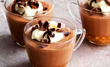 Chocolate Mousse with Salted Peanut Caramel