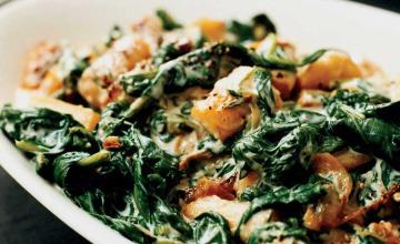 Creamed Spinach and Parsnips