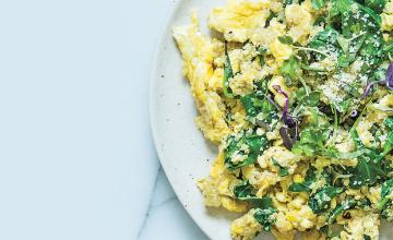 Scrambled Eggs with Spinach and Kale