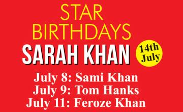 STAR BIRTHDAYS Sarah Khan