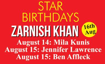STAR BIRTHDAYS Zarnish Khan