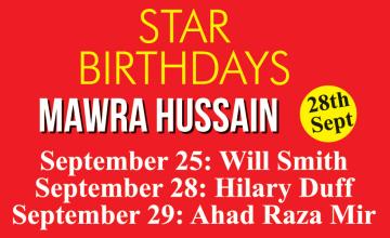 STAR BIRTHDAYS Mawra Hussain