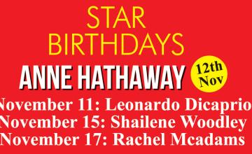 Star Birthdays Anne Hathaway