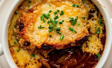 Veget-arian French Onion Soup